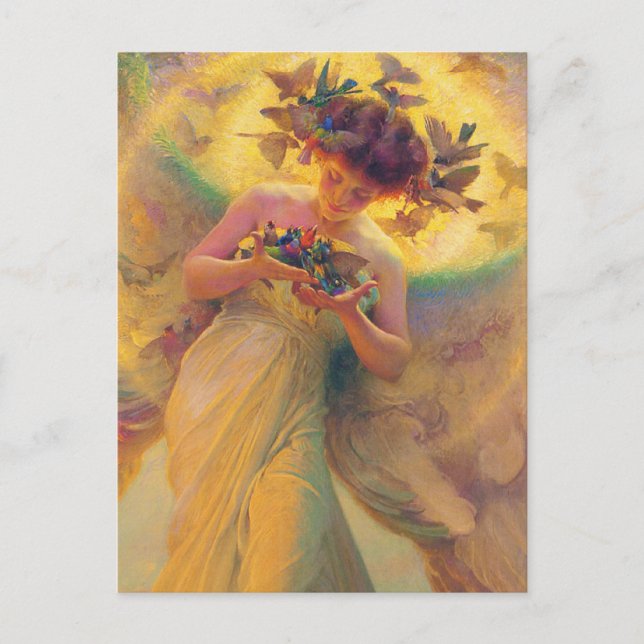 Fåglarnas ängel vykort (Framsida)