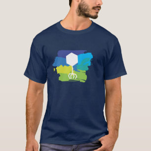 FagocytlogotypT-tröja (Mång--Färg; Blått/grön T Shirt