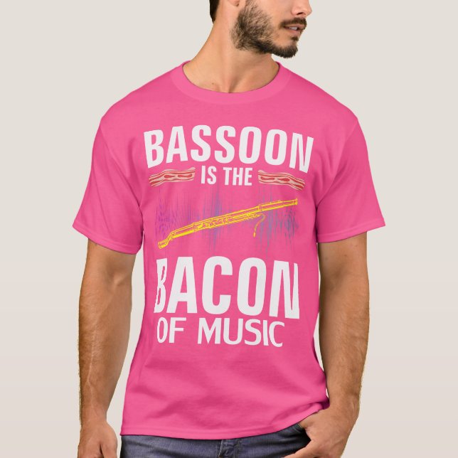 Fagott är bacon av musik Rolig orkester spelar T Shirt (Framsida)