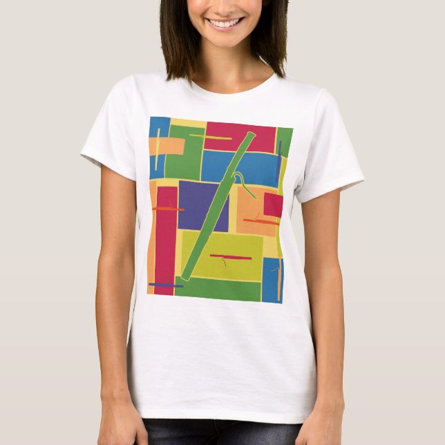 Fagott Colorblocks Spaghetti-tanktoppar T Shirt (Framsida)