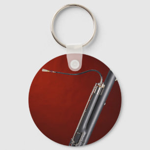 Fagottbild på röd bakgrund Keychain Nyckelring