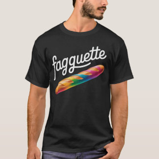 Fagquette Regnbågsbröd Humoristisk HBTQ Pride Baga T Shirt