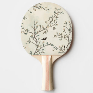 Fågrens vattenfärg beige naturmålning pingisracket