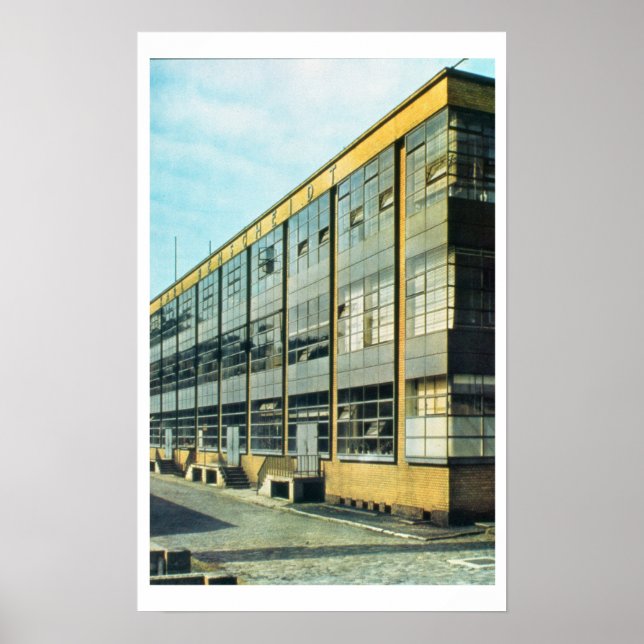 Fagus Shoe Factory, designad av Walter Gropius Poster (Framsidan)