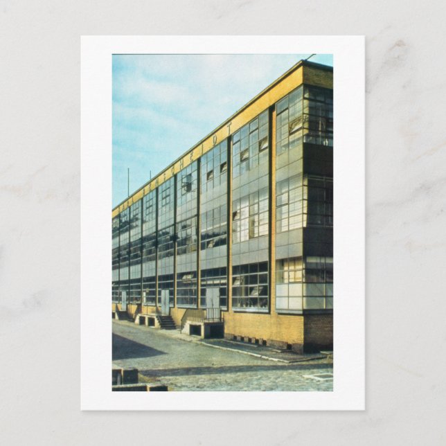 Fagus Shoe Factory, designad av Walter Gropius Vykort (Framsida)