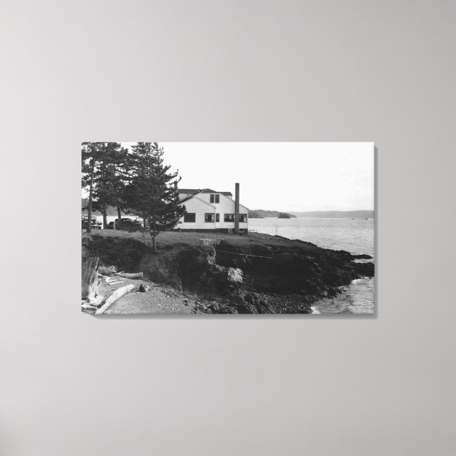 Fahlens Hope Island Caf � i San Juan-öarna Canvastryck (Framsida)