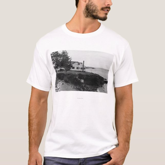 Fahlens hoppö Caf� i San Juan öar T-shirt (Framsida)