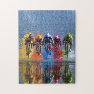 Fahrrad Puzzle Rennrad – Buntes Radsport Motiv Pussel