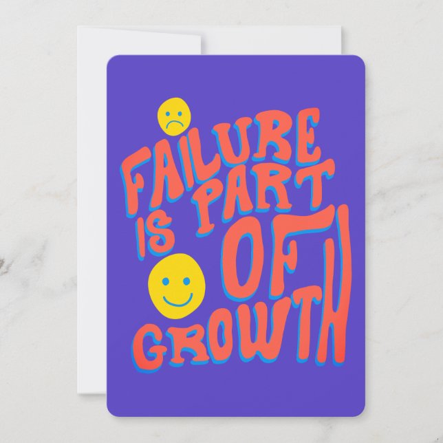 Failure Is Part of Growth – Motivational Card Julkort (Framsida)