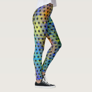 Faint gräns-cirklar på färgadens bakgrund leggings