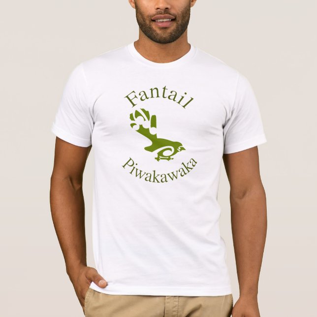 Faintail Nya Zeeland Aotearoa Bird Tee (Framsida)