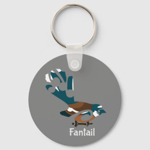 Faintail Piwakawaka Nyckelring