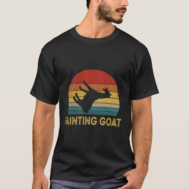 Fainting Goat Animal T Shirt (Framsida)