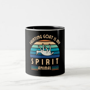 Fainting Goat är min andliga djur Två-Tonad Mugg