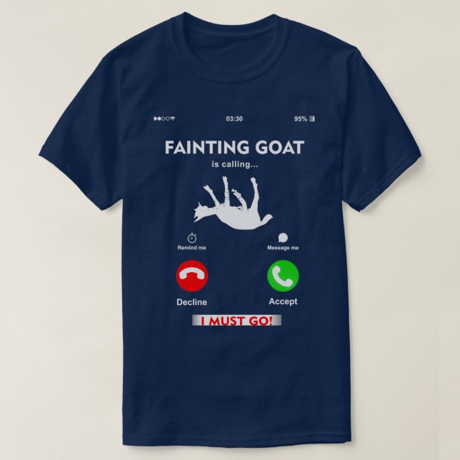 FAINTING GOAT KALLAR ATT JAG MÅSTE GÅ   (2)  T SHIRT (Design framsida)
