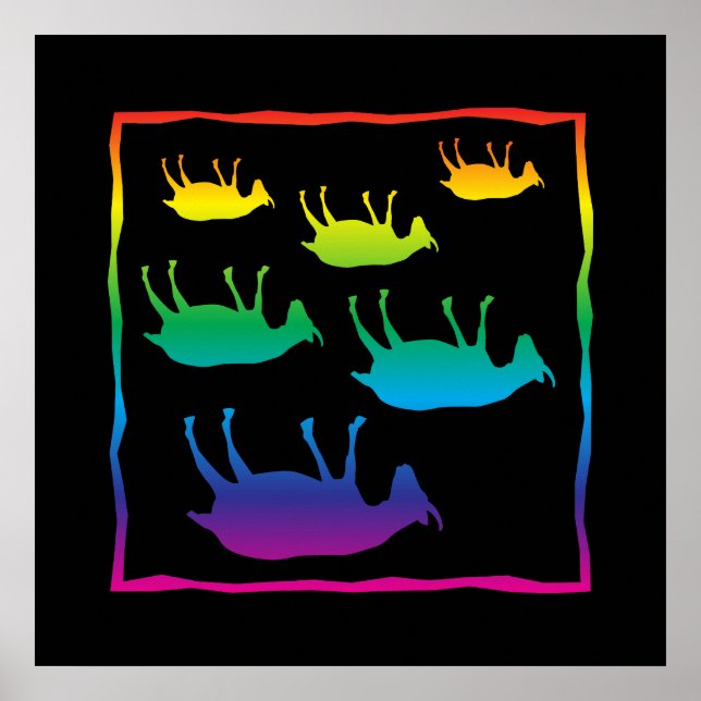 Fainting Goats Rainbow Poster (Framsidan)