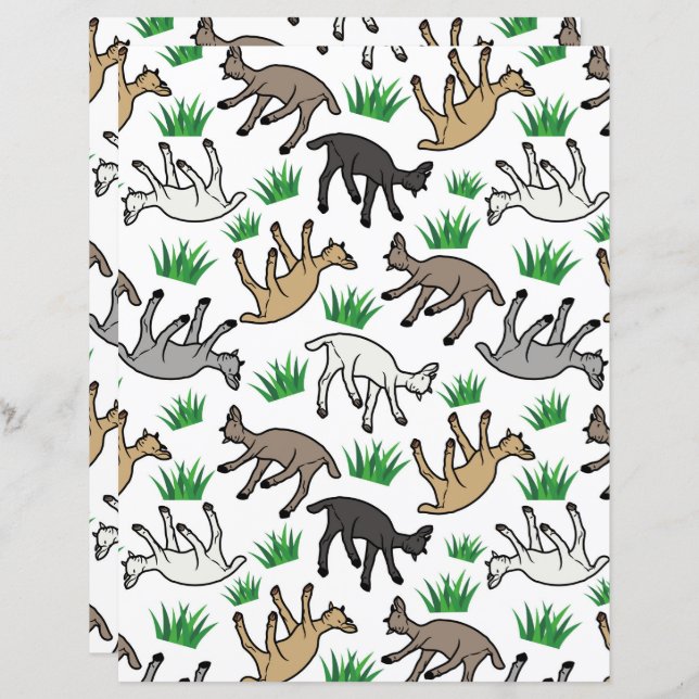 Fainting Goats Scrapbook Paper (Fram/baksida)
