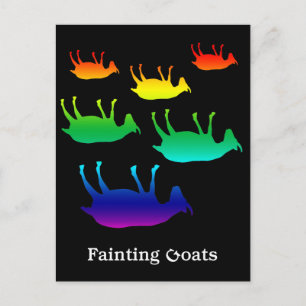 Fainting Goats Vykort