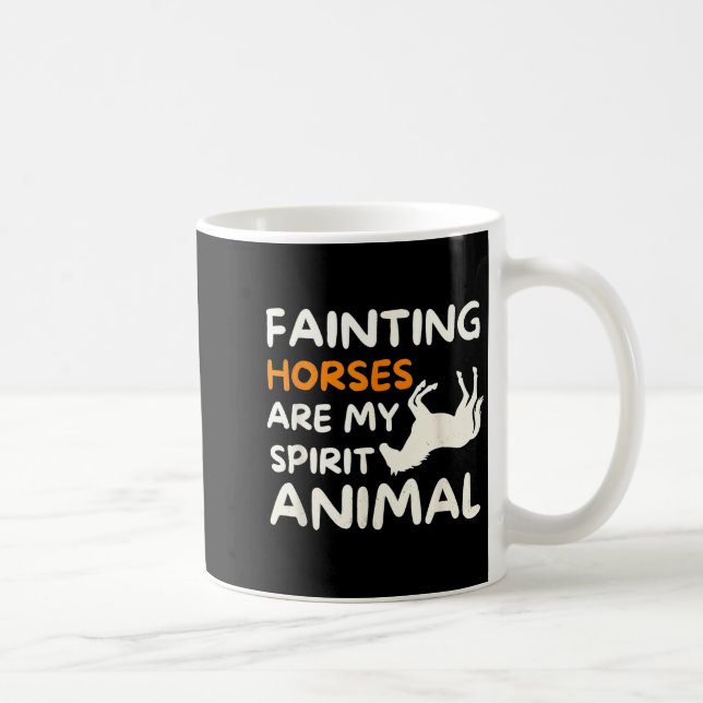 Fainting Horses Are My Srit Animal Funny Farm Hors Kaffemugg (Höger)