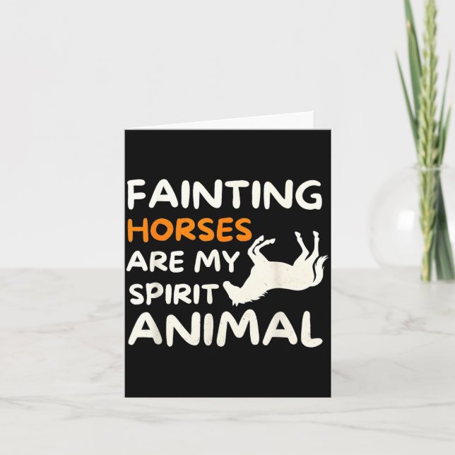 Fainting Horses Are My Srit Animal Funny Farm Hors Kort (Framsida)