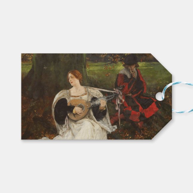 Fair är min Kärlek (av Edwin Austin Abbey) Presentetikett (Framsidan (Horisontell))