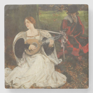 Fair är min Kärlek (av Edwin Austin Abbey) Stenunderlägg