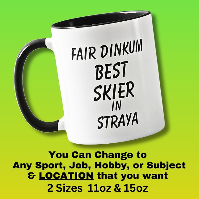 Fair Dinkum BÄSTA SKIDÅKARE i Straya  Mugg (Skapare uppladdad)