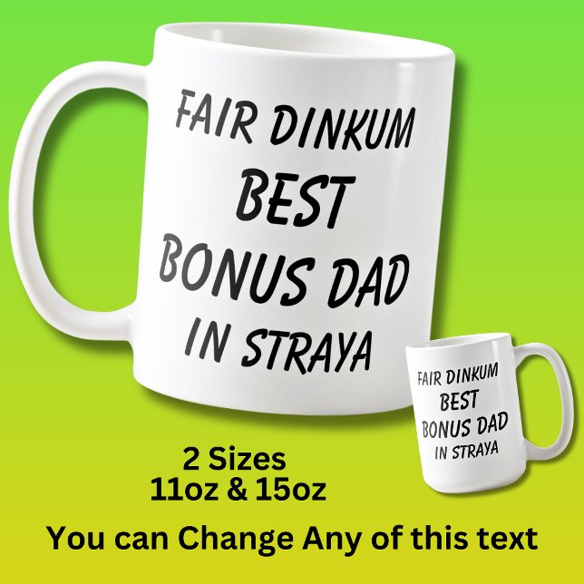 Fair Dinkum BEST BONUS PAPPA i Straya (Australien) Kaffemugg (Skapare uppladdad)