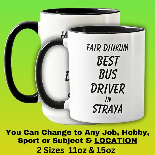 Fair Dinkum BEST BUSS DRIVER in Straya Mugg (Skapare uppladdad)