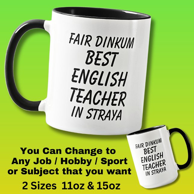 Fair Dinkum BEST ENGLISH TEACHER I Straya Mugg (Skapare uppladdad)