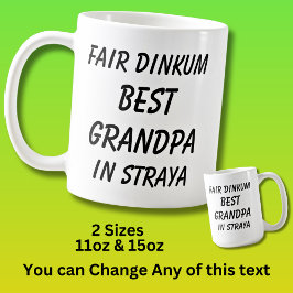 Fair Dinkum BEST GRANDPA i Straya (Australien) Kaffemugg
