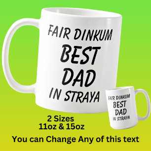 Fair Dinkum BEST PAPPA in Straya (Australien) Kaffemugg