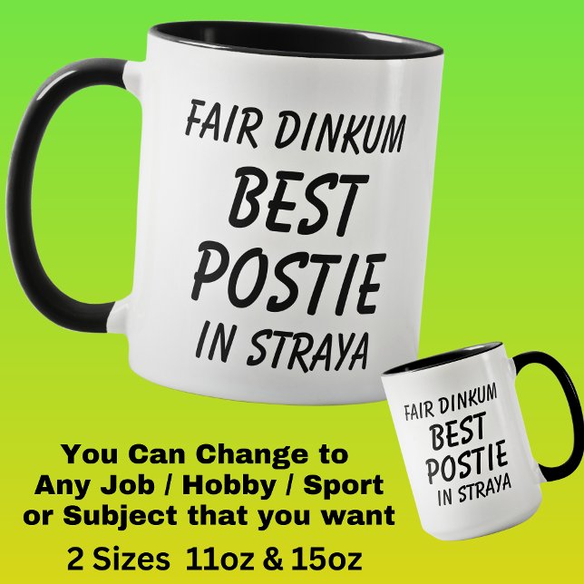 Fair Dinkum BEST POSTIE (Postman) i Straya Mugg (Skapare uppladdad)