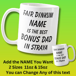 Fair Dinkum NAMN BEST BONUS PAPPA Straya (Australi Kaffemugg