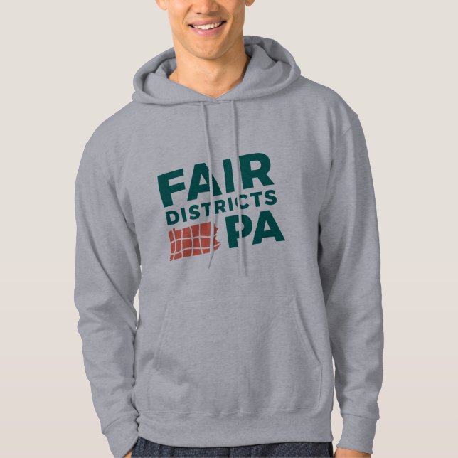 Fair Districts PA Classic Grey Hoodie (Framsida)