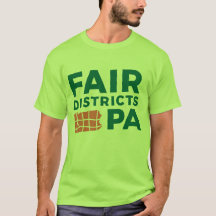 Fair Distrits PA lime green tee