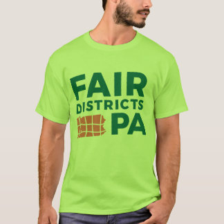 Fair Distrits PA lime green tee