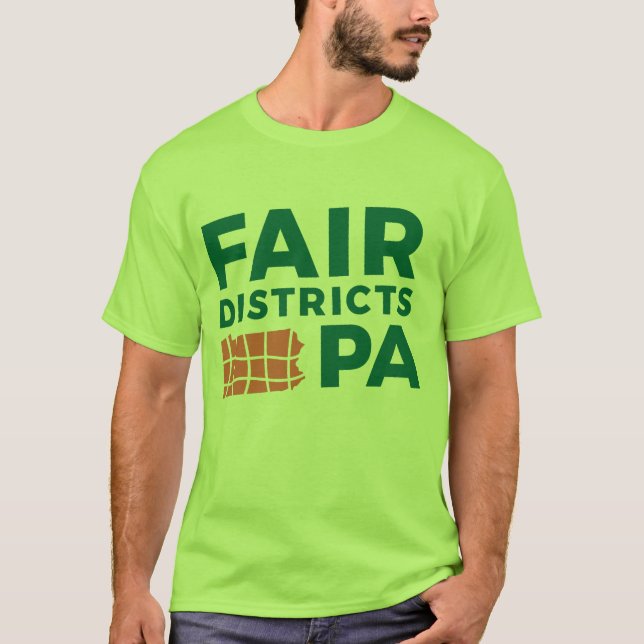 Fair Distrits PA lime green tee (Framsida)