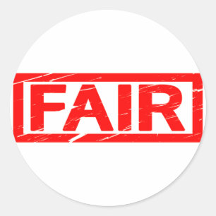 Fair Frimärke Runt Klistermärke