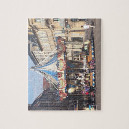 Fair Ground Roundabout in an Ancient Fransk Town Pussel