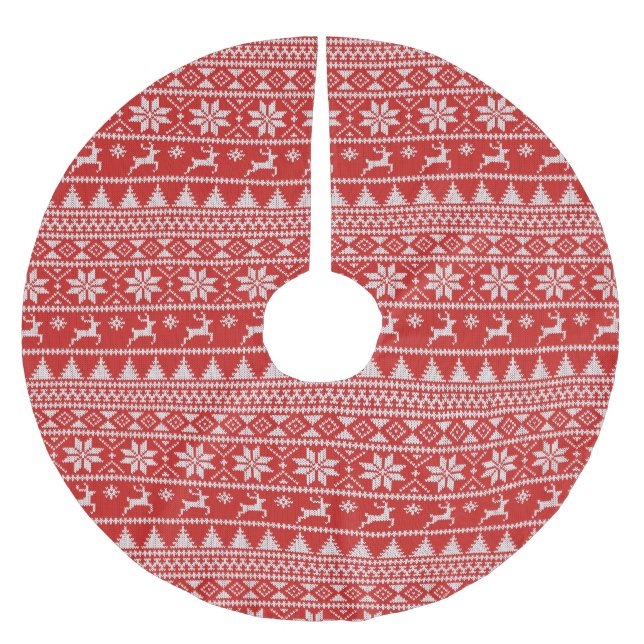 Fair Isle Christmas Julgransmatta Borstad Polyester (Framsidan)
