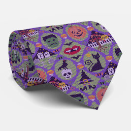 Fair Isle Cute Halloween Knissions Sweater Mönster Slips