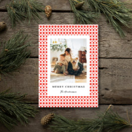 Fair Isle Festive Sweater Mönster Photo Card Julkort