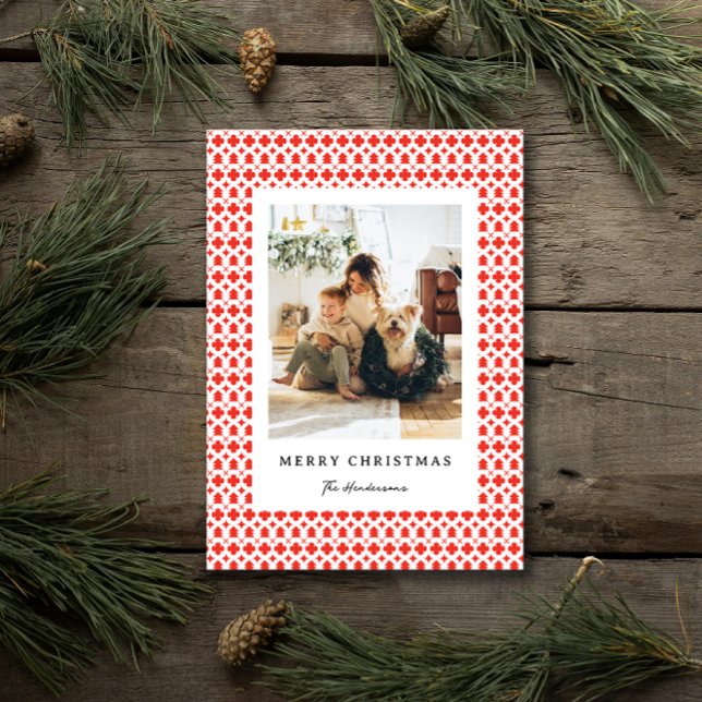 Fair Isle Festive Tröja Mönster Foto Kort (Skapare uppladdad)