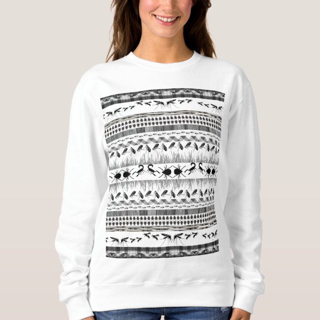 Fair Isle Fierceness animal kryp insekt T Shirt (Framsida)