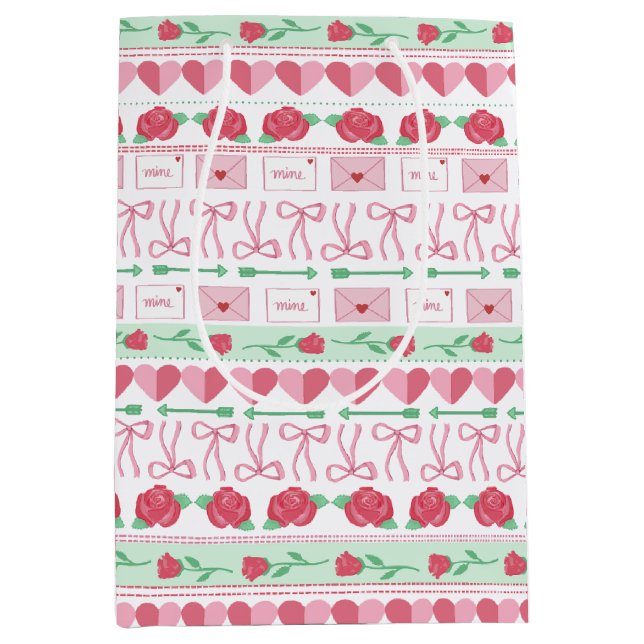 Fair Isle Inspired Rosa and Grönt Valentine Day (Framsidan)