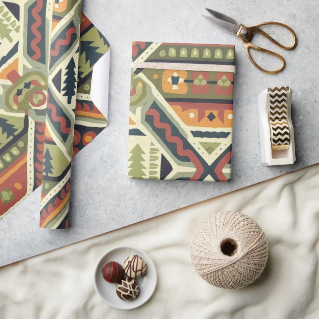 Fair isle jul 4 presentpapper (Hantverk)