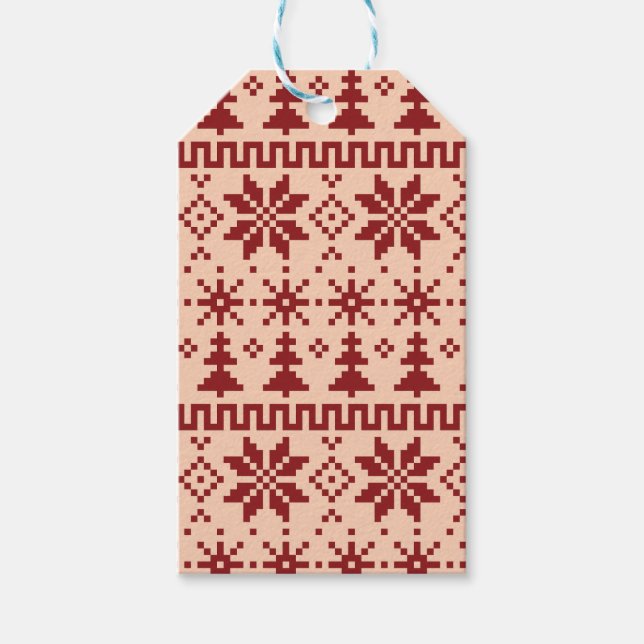 Fair Isle-jul Presentetikett (Framsidan)