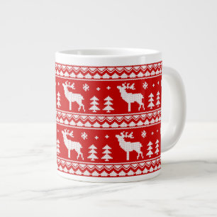 Fair Isle Julsötare Mönster Jumbo Mugg