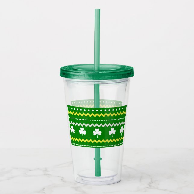 Fair Isle Klöver Acrylic Tumbler Take Away Mugg (Framsida)